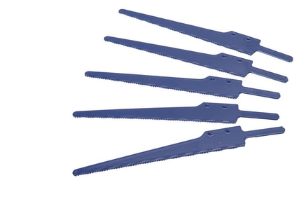 Jeu de 5 lames de scie 10 dents/cm (aciers courants) SAM OUTILLAGE - 19810