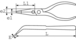 PINCE A BEC DEMI ROND COUDE PVC 160 MM SAM OUTILLAGE - 24316P