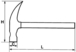 MARTEAU ARRACHE-CLOUS SAM OUTILLAGE - 313PT20N