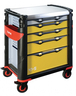 Servante 41 - 5 tiroirs - jaune - plateau inox SAM OUTILLAGE - 415HREN