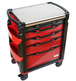 Servante 41 - 5 tiroirs - a badge magnetique - rouge SAM OUTILLAGE - 415SAB
