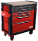 Servante 41 - xl - 6 tiroirs - rouge - plateau bois SAM OUTILLAGE - 416BXL