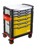 Servante 41 - 6 tiroirs - jaune et grise - plateau inox SAM OUTILLAGE - 416HREN