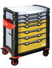 Servante 41 - 7 tiroirs - jaune et grise - plateau inox SAM OUTILLAGE - 417HREN