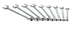 JEU DE 9 CLES MIXTES MULTI-ECROUS - SAMOUTILLAGE - 50H-J9