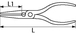 PINCE ELECTRONIQUE BEC 1/2 ROND LONG SAM OUTILLAGE - 554L