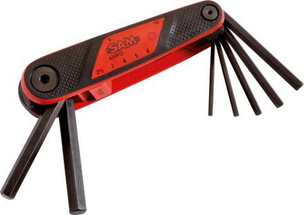 Jeu de 7 cles males de 2,5 a 10 mm + clip SAM OUTILLAGE - 62MP7FME