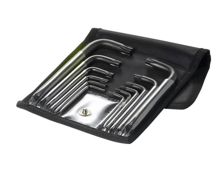 JEU DE 12 CLES MALES COUDEES TORX EN TROUSSE SAM OUTILLAGE - 66TR12