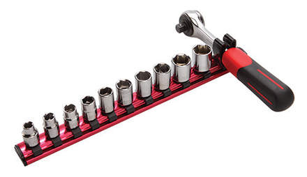 Jeu de 11 outils 3/8'' sur rack aimante SAM OUTILLAGE - 74J11R