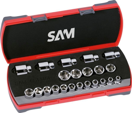 COFFRET 22 DOUILLES 1/2' 6 PANS SAM OUTILLAGE - 75SH22A
