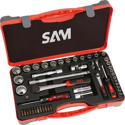 COFFRET 49 OUTILS 1/4' ET 1/2' SAM OUTILLAGE - 75SS49A