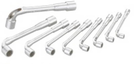 JEU DE 9 CLÉS À PIPE SAM OUTILLAGE DÉBOUCHÉES 6/6 PANS POLIE 8 A 19 MM - 94-SDJ9