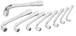 JEU DE 9 CLÉS À PIPE SAM OUTILLAGE DÉBOUCHÉES 6/6 PANS POLIE 8 A 19 MM - 94-SDJ9