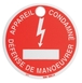Macaron signalétique rond pour cadenas de condamnation CAD-60 SAM OUTILLAGE - CAD60C