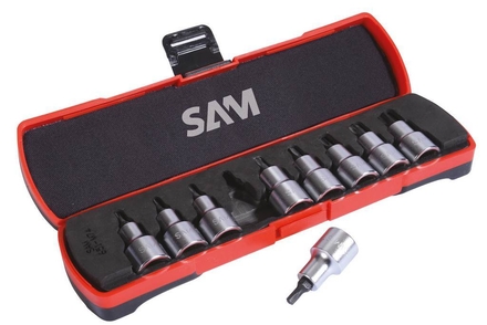 COFFRET DE 9 DOUILLES TOURNEVIS EMPREINTES TORX DE 20 A 60 SAM OUTILLAGE - CDSTX1