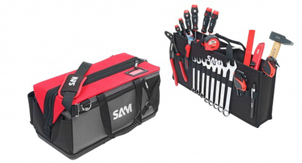 Bag textile 30 litres avec 100 outils de maintenance SAM OUTILLAGE - CP100BAG6N