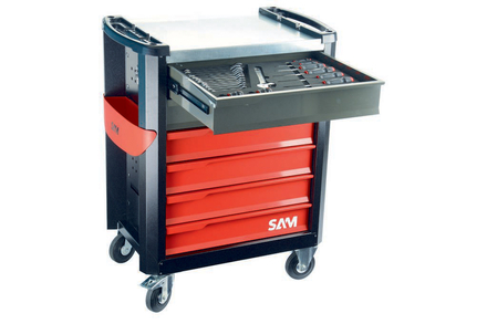 Composition de 135 outils avec servante 5 tiroirs en modules mousse SAM OUTILLAGE - CPP135M4
