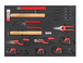 COMPOSITION DE 300 OUTILS SAM OUTILLAGE AVEC SERVANTE ECONOMIQUE 6 TIROIRS SERVI-630N EN MODULES MOUSSE - CPP300PM
