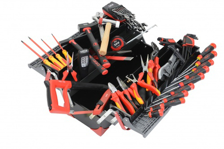 Caisse a outils bi-mat. 5 cases - compo maint. electricien SAM OUTILLAGE - CPP67BOX