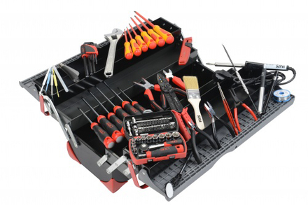 Caisse a outils bi-mat. 5 cases - compo electromecanique SAM OUTILLAGE - CPP83BOX