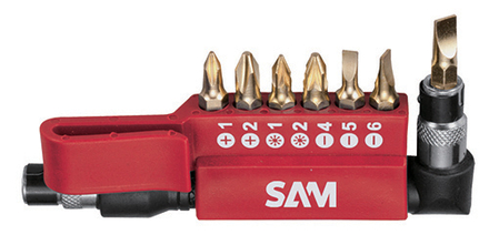 Coffret de 7 embouts de vissage avec cle 1/4'' SAM OUTILLAGE - EMB7