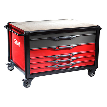 ÉTABLI MOBILE ROULANT PLATEAU BOIS SAM OUTILLAGE - ETABSAM