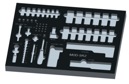Module mousse 3/3 vide tiroir n° 2 servante service rapide SAM OUTILLAGE - MODSR2