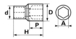 DOUILLE 1/4 6 PANS 3,2 MM SAM OUTILLAGE - RA3,2