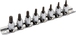 RACK 8 DOUILLES TORX 1/4 SAM OUTILLAGE - RTJ8R