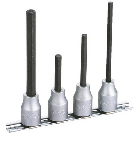 RACK 4 DOUILLES LONGUES 1/2' 6 PANS CREUX SAM OUTILLAGE - SCLJ4R