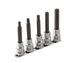 Jeu de 5 douilles tournevis 6 pans longues sur rack SAM OUTILLAGE - SCLJ5B