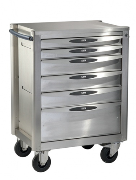 Servante 40n - 6 tiroirs - version inox SAM OUTILLAGE - SERVI640NX