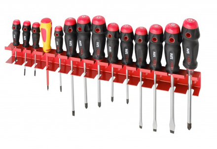 Jeu de 14 tournevis sur rack SAM OUTILLAGE - TAJ14B