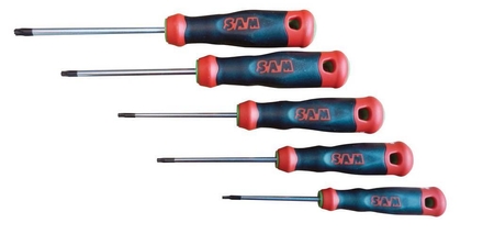 TOURNEVIS S1 TORX JEU DE 5 SAM OUTILLAGE - TXJ5