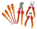 JEU DE 7 OUTILS ISOLES 1000 VOLTS 3 PINCES + 4 TOURNEVIS VDE SAM OUTILLAGE - ZTBPJ7