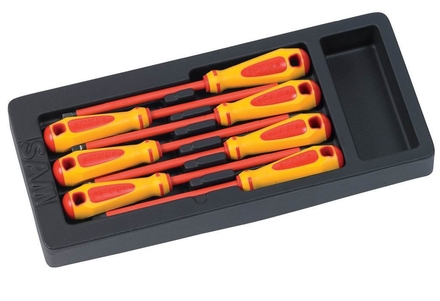JEU DE 7 TOURNEVIS ISOLES 1000V EN MODULE ABS SAM OUTILLAGE - ZTBPZJ7M