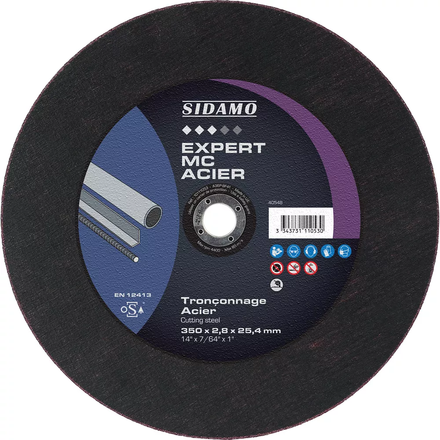 DISQ. TRONC EXPERT MC ACIER D.350 x 3 x 25,4 SIDAMO - 10111053