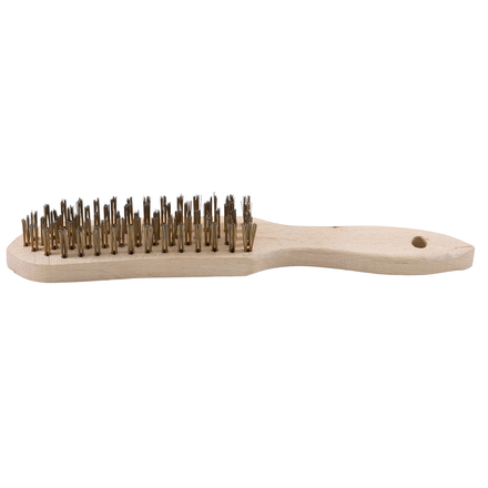 BROSSE METALLIQUE A MAIN 295X30 LAIT.4RG MANCHE BOIS SIDAMO - 10311002