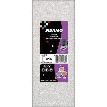 LOT 10 PATINS NON PERF.PAP.COR BLANC ANTI-ENCRAS.93X230 GR120 SIDAMO - 10911032