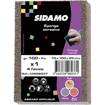 EPONGE A PONCER 4 FACES 70X100X25 GR.100 FIN SIDAMO - 10998037