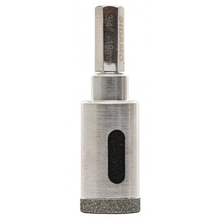 TREPAN DIAMANT A EAU L. 35MM D.19 - TIGE 9.6 MM HEXAGONALE SIDAMO - 11101404