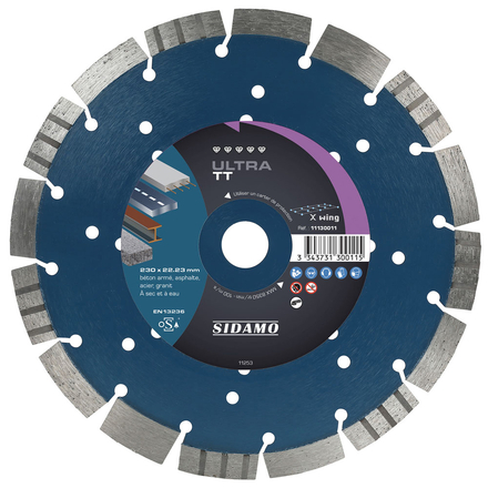 DISQUE DIAMANT ULTRA TT D. 230 x 22,23 x h 13 SIDAMO - 11130011