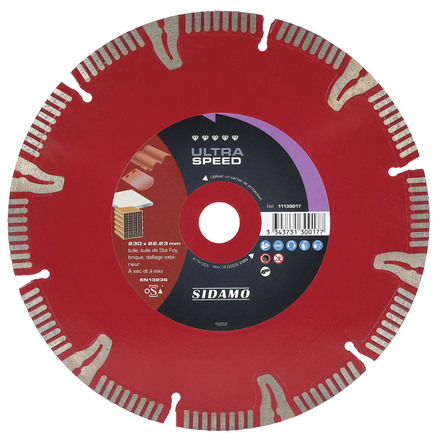 DISQUE DIAMANT ULTRA SPEED D. 230 x 22,23 x h 10 SIDAMO - 11130017
