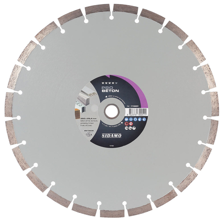 DISQUE DIAMANT PRO BETON D. 350 x 25,4 x h 12 SIDAMO - 11130051