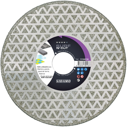 DISQUE DIAMANT SURF N' CUT D. 125 x 22,23 x h 3 SIDAMO - 11130116