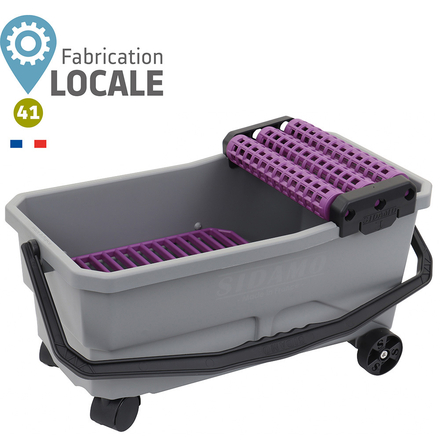 BAC DE RINCAGE DUOBAC 18R AVEC ROULETTES - SIDAMO - 11255071