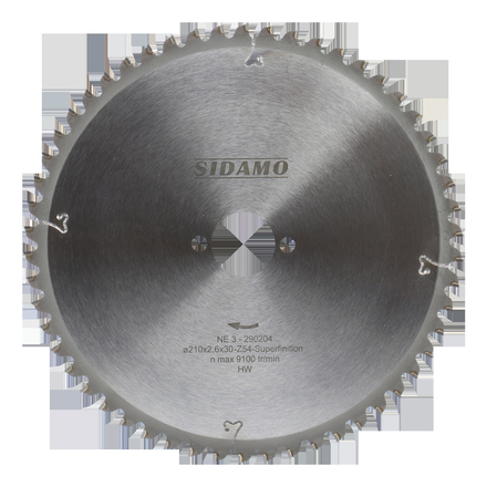 LAME CARBURE NE3 210X2,6X30-20-16 x 54 DENTS SIDAMO - 290204