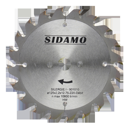 LAME CARBURE SILERGIE I 125X2.2X12.75 - 20 DENTS SIDAMO - 901010