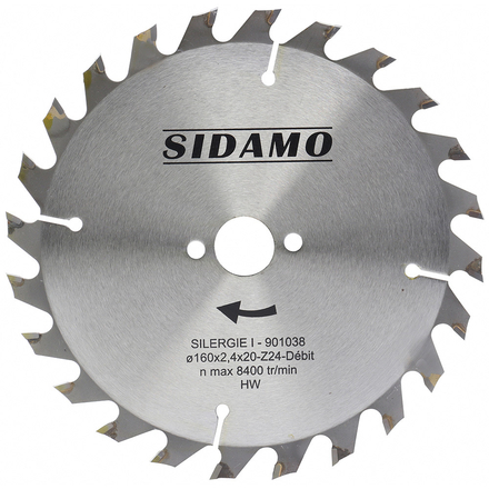 LAME CARBURE SILERGIE I 160X2.4X20 - 24 DENTS SIDAMO - 901038