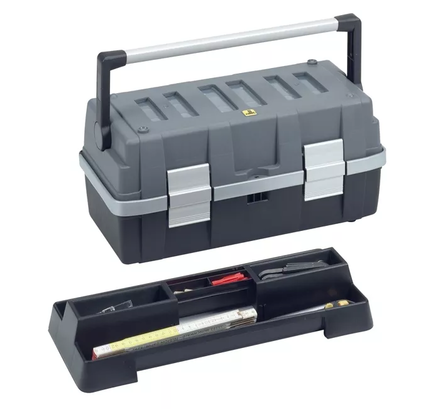 BOÎTES À  OUTILS SORI COMPACTBOX EN POLYPROPYLÈNE 470X250X215 NOIR/GRIS -457010